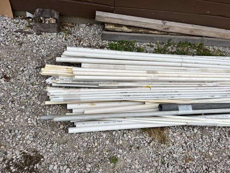 Schedule 40 PVC, 1/2”, 1 1/4”, 3/4”, Several Sticks of Each, Unused and Used