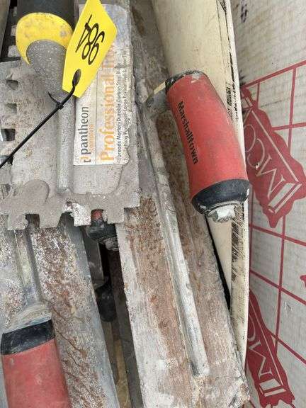 Tote of Masonary And Tile Trowels, 11” to 18” And More