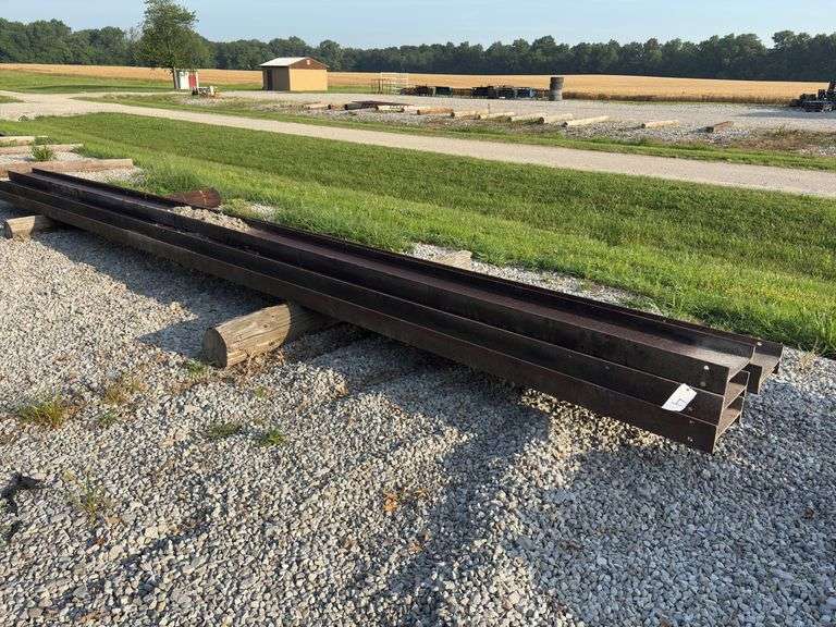 (6) Steel I Beams, 30’ long x 12” tall x 5” w, good and straight, not primed,