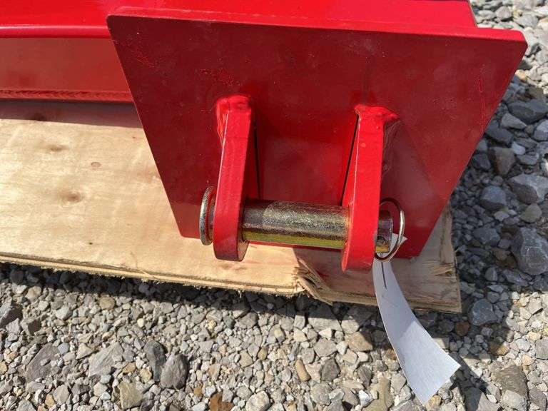 Unused MMS Miva Skid Steer Auger With 3 Bits, 8” 12” and 16” Augers, Red Universal Plate and Drive