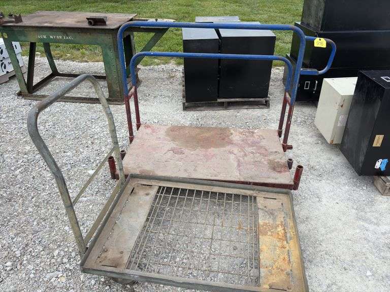 (2) 4 Wheel Carts, all hard wheels, 30” wide x 48” long,