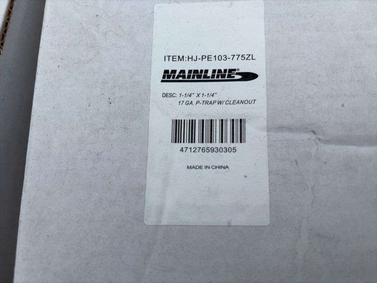 Box of 1 1/4” x 1 1/4” chrome p traps approx 40; (2) boxes of pvc and chrome p traps 1 1/4”dia, (2) totes of misc bolts and screws,
