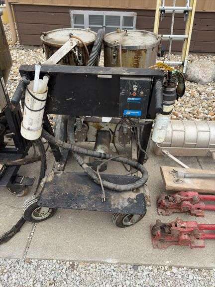 AST GMP-50 2 part caulk/epoxy gun machine, pots in need of deep clean, electric, unknown condition