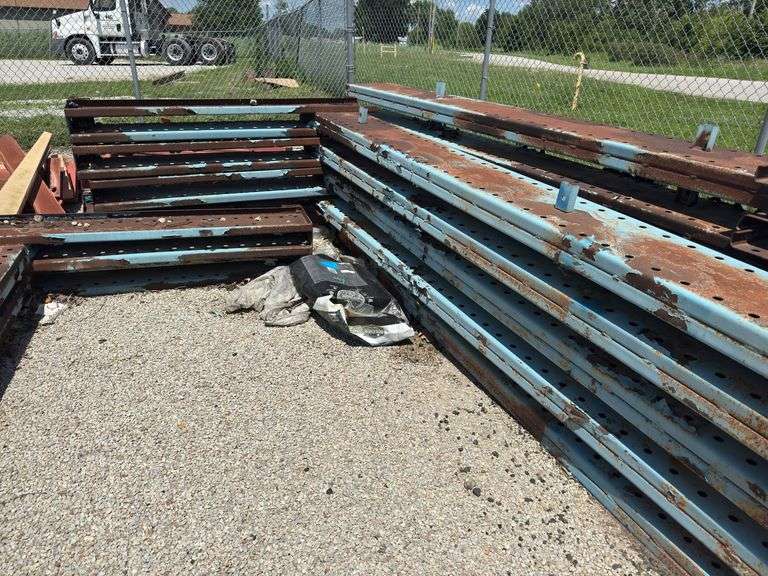 (9) Sets Heavy Duty Cantilever Warehouse Racking, Hardware Included Inspect At 1603 School Street Hillsboro Illinois