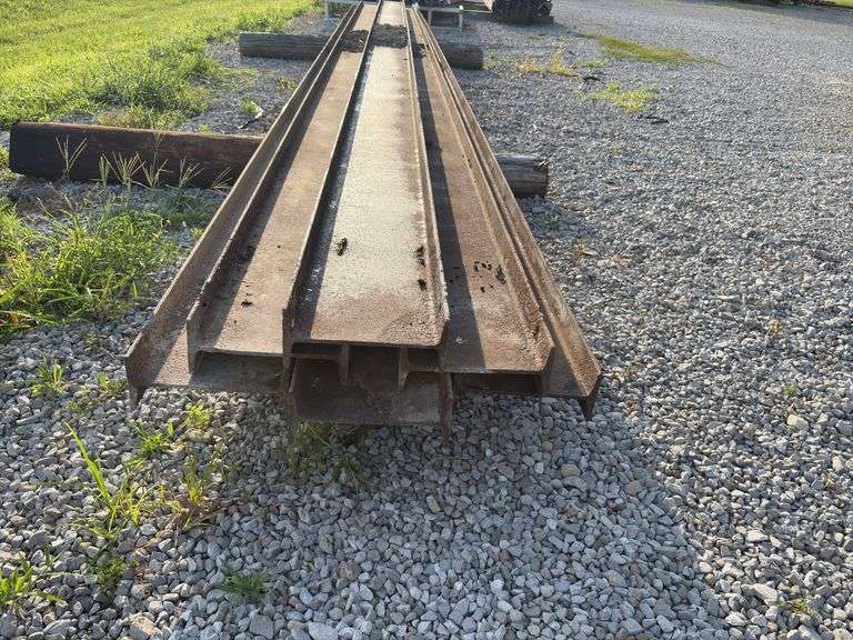 (6) Steel I Beams, 30’ long x 12” tall x 5” w, good and straight, not primed,