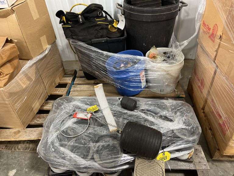 (16+-) Zurn Cast Iron 4” Adjustable Floor Cleanout, Multiple Sizes of Rubber Test Ball Plugs Several Sizes