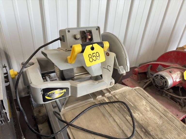 Florcraft  Tile Saw on Stand, sump pump not included, does run,