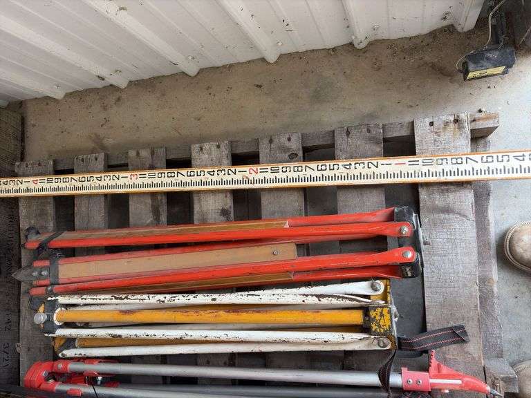 CST/berger Digital Transit/Theodolite Instrument model DGT10; David White Transit Meridian LT6-900;  Berger Instruments Transit model 200B; Johnson Self Leveling Two,Three or % beam Laser Dot; (3) Tri pod legs, Berger Instruments leveling rod  model 28