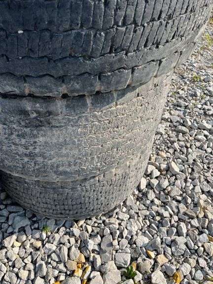 (4) Super Singles, Michelin X One XDN2, 445/50R22.5, Approx 25% Tread, With Rims