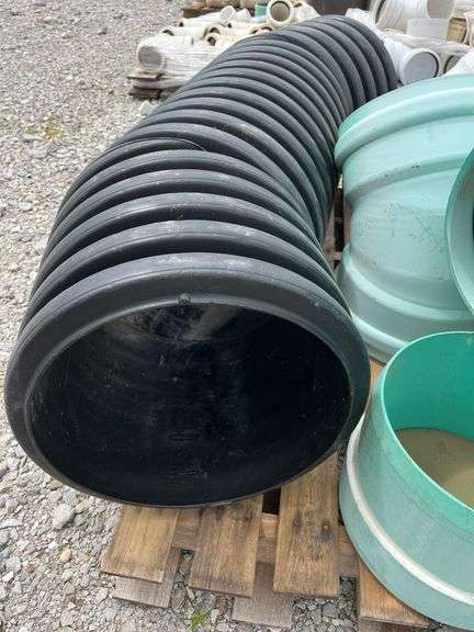 12” Sewer Pipe Elbows, (2) 45 Degrees, 90 Degrees , 11” Schedule 40 Elbow, 15” Double Wall Culvert With 30 Degrees On Each End, 4’6” Total Length, And More