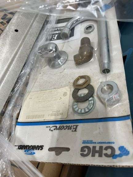 Multiple Stainless Steel Sinks, Some Pedestal Sinks some Wall Hangings Sinks, Unused In The Original Boxes, One Pedestal Sink Measures 33.5” Tall 18.75” Wide 13.5” Deep, Unused Extra-Wide Elevated Toilet Seat And More