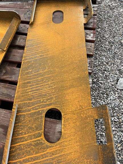 Unused MMS Miva Skid Steer Universal Adapter Plate, Unprimed, 1/4” Steel, 2 Site Holes