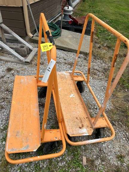 (2) Wheeled Drywall Carts