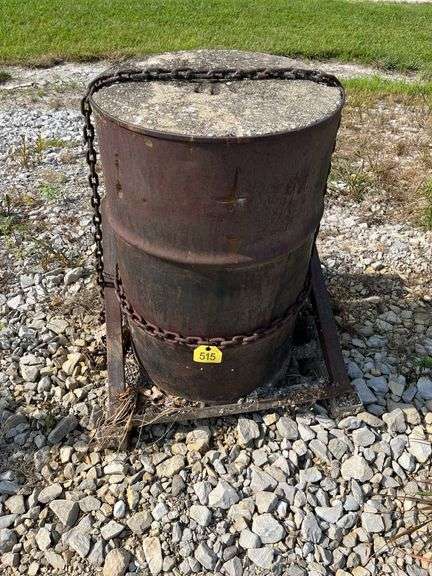3 Point Counter Weight for Utility Tractor, 55 Gallon Drum Filled With Concrete