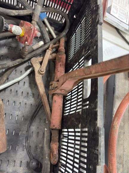 Electrical with 2 quad receptacle boxes with receptacles, Propane Flame Torch, (2) chain Binders, misc hydraulic hose,