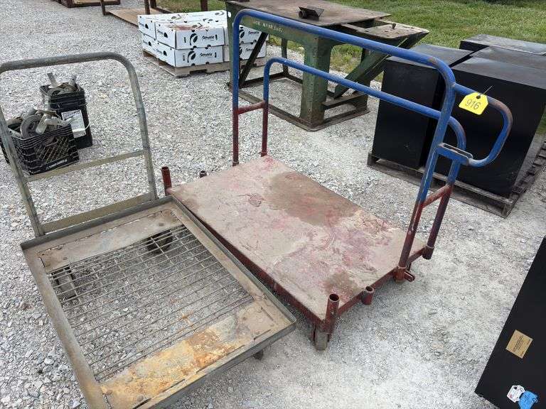 (2) 4 Wheel Carts, all hard wheels, 30” wide x 48” long,