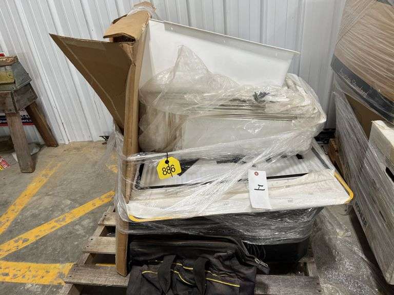 (10+-) Under Sink Handicap Pipe Cover, (3) Unused “STOP” Signs, (3) Other Road Signs And More