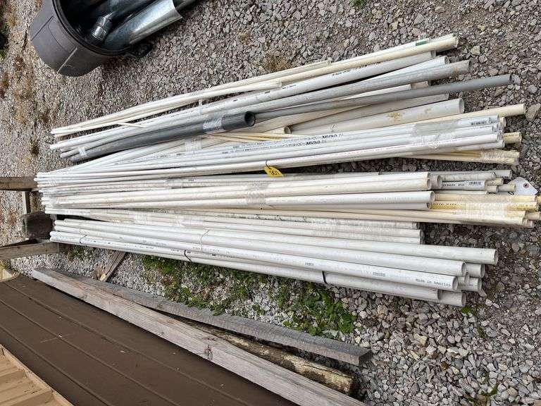 Schedule 40 PVC, 1/2”, 1 1/4”, 3/4”, Several Sticks of Each, Unused and Used
