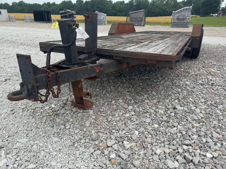 (TITLE) Corn Pro Pintle Hitch Trailer, 84” Wide 20’ Long, 7.50R16LT Tires, 8 Hole Rims, Fair To Good Wooden Deck, Tread Plate Fenders,