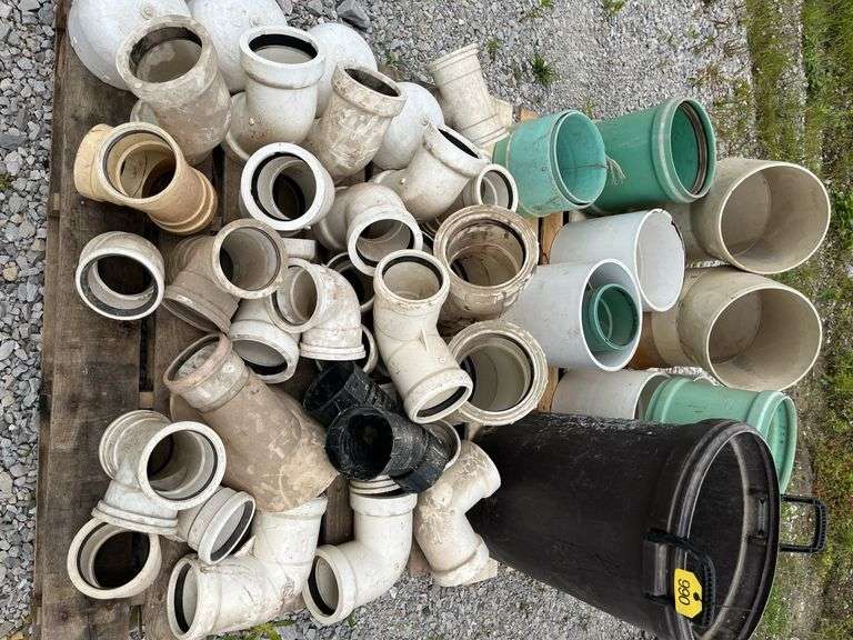 Schedule 40 Compression Elbows and Connectors, From 4” up to 12”, Some Caps Also, And More