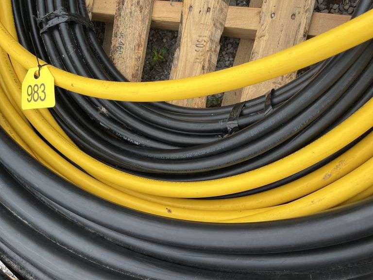 Partial Rolls of Black Pipe and Yellow Gas Pipe, 3/4”, 1.5”, Gas Pipe 1.25” and 3/4”