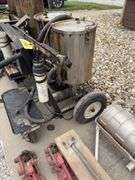 AST GMP-50 2 part caulk/epoxy gun machine, pots in need of deep clean, electric, unknown condition