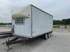 (TITLE) 8’ X 16’ Office Trailer, Air Conditioner, Desk Filing Nests, Entry Stairs, New Spare Tire, Rolling Desk Chairs And More,