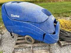 (3) Clarke Floor Scrubbers, Encore S Class, All 3 Appear to Be Parts or Projects, Comes With 2 Chargers, No Batteries in Any Scrubbers, Not All Parts Are Included