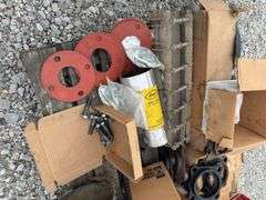 Pallet Of Fasteners, Cast Iron Flanges, Pipe Repair Clamps and More