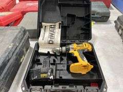 Dewalt Cordless Adjustable Clutch Driver/Drill, Dewalt 14.4V XR Battery, No Charger, Case