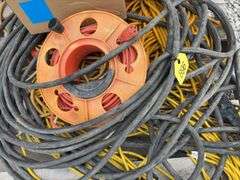 (1) Light Stringer Cord; (4) 50’ ext cord; (1) Heavy Duty MSHA 10awg 3/c extension cord, box of light bulb guards,