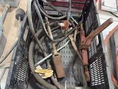 Electrical with 2 quad receptacle boxes with receptacles, Propane Flame Torch, (2) chain Binders, misc hydraulic hose,