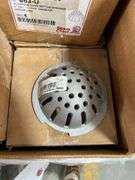 (33+-) Square Floor Sinks With Caps and (45+-) Aluminum Dome Bottom Strainer 2” Tall 4 13/16” Diameter Anti-Splash