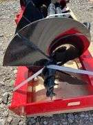 Unused MMS Miva Skid Steer Auger With 3 Bits, 8” 12” and 16” Augers, Red Universal Plate and Drive