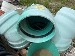 12” Sewer Pipe Elbows, (2) 45 Degrees, 90 Degrees , 11” Schedule 40 Elbow, 15” Double Wall Culvert With 30 Degrees On Each End, 4’6” Total Length, And More