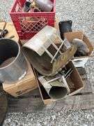 Pallet Of Fasteners, Cast Iron Flanges, Pipe Repair Clamps and More