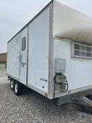 (TITLE) 8’ X 16’ Office Trailer, Air Conditioner, Desk Filing Nests, Entry Stairs, New Spare Tire, Rolling Desk Chairs And More,