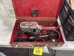 Milwaukee Heavy Duty Hole Hawg, 1 1/8” & 2” wood bits, does run, metal case