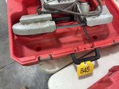 Milwaukee Deep Throat Band Saw, runs, variable speed, front handle broken
