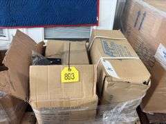 (4) boxes of 9” Ball Bungee Cord Black, approx 1000 pcs per box