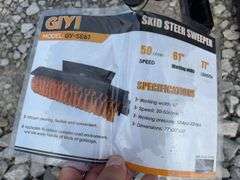Unused MMS GIYI Skid Steer Sweeper, Model GY-SE61, 61” working width, universal mount, standard flow, bristles and wire brushes,
