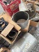 Pallet Of Fasteners, Cast Iron Flanges, Pipe Repair Clamps and More