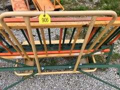 6’ Scaffolding by 24” Wide with One Set of Braces and (2) Different 6’ Uprights 29” Wide With Wheels, Included Is. A Drywall Cart