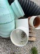 12” Sewer Pipe Elbows, (2) 45 Degrees, 90 Degrees , 11” Schedule 40 Elbow, 15” Double Wall Culvert With 30 Degrees On Each End, 4’6” Total Length, And More
