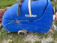 Clarke Floor Scrubber, Encore S Class, With Batteries And Charger, Condition Unknown, Not All Parts Included