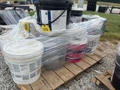 5 Gallon Buckets of Adhesive, (13) Buckets Of Floor Adhesive, One 6X8” Cove Base Floor Tile (24 Pieces, (2) Boxes 8X8” Ceramic Tile,  One  Box Non Sanded Grout , One Box Of Ceramic Tile