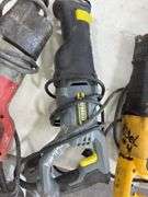 (4) Electric Reciprocating Saw (sawzall), all run; (1) dewalt 18 volt battery operated Sazall, no battery and no charger, unknown condition,