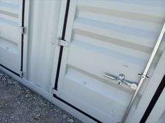 40’ AGT 4 Side Doors and 1 Back Door Container, 40' long x 8' wide,
1 ea. Back Doors measures 102" tall X 92" wide,
4 ea. Side Doors measures 98" tall X 92" wide,
inside dimension 89” wide,
Tie down anchors on inside of container,
Minor floor scratches on inside, minor damage on left side at bottom at rear of container,
All doors have weatherstripping,
1 time use,
Has vents on side walls, damage weatherstripping on front left door,
Container # CFGU403704 5