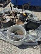 Gould Sewer Grinder Pumps (Commercial), Rebuilt, Sump Pump Basin, (3) Wall Hydrants,