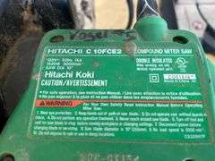 Hitachi 10” Compound Miter Saw, Model C 10FCE2, 120V 15Amp, Saw Works And Runs As It Should